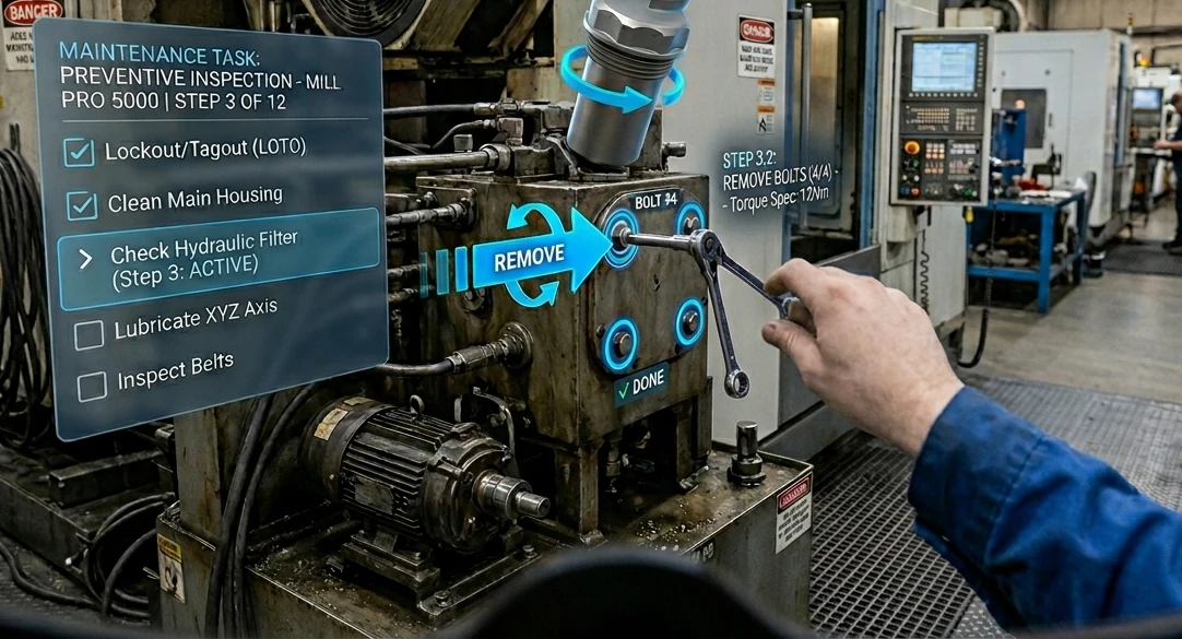 AR Maintenance Guidance — Step-by-Step Overlay
