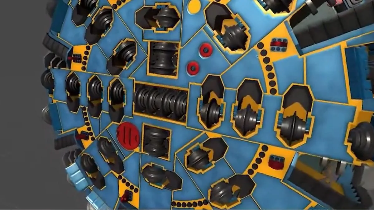 Tunnel boring machine cutterhead in EDIIIE VR training module for metro rail construction
